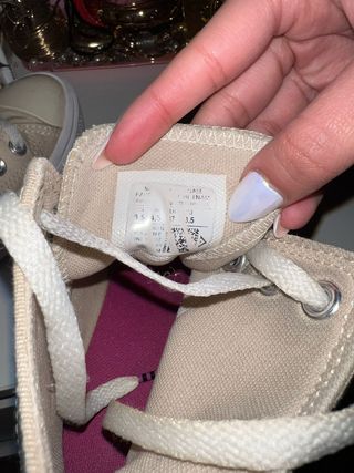 Converse All Star plataforma beige 37