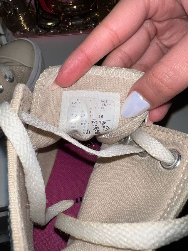 Converse All Star plataforma beige 37