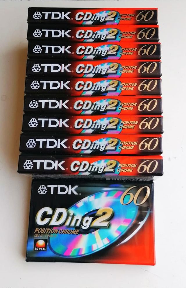 Lotto 10 Musicassette Vintage TDK CDing2-60