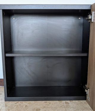 2 módulos BESTÅ con puertas LAPPVIKEN efecto roble