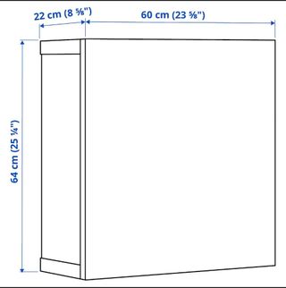 2 módulos BESTÅ con puertas LAPPVIKEN efecto roble