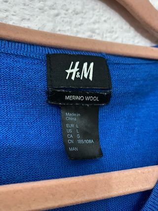 Jersey azul de lana de merino