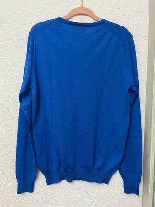 Jersey azul de lana de merino