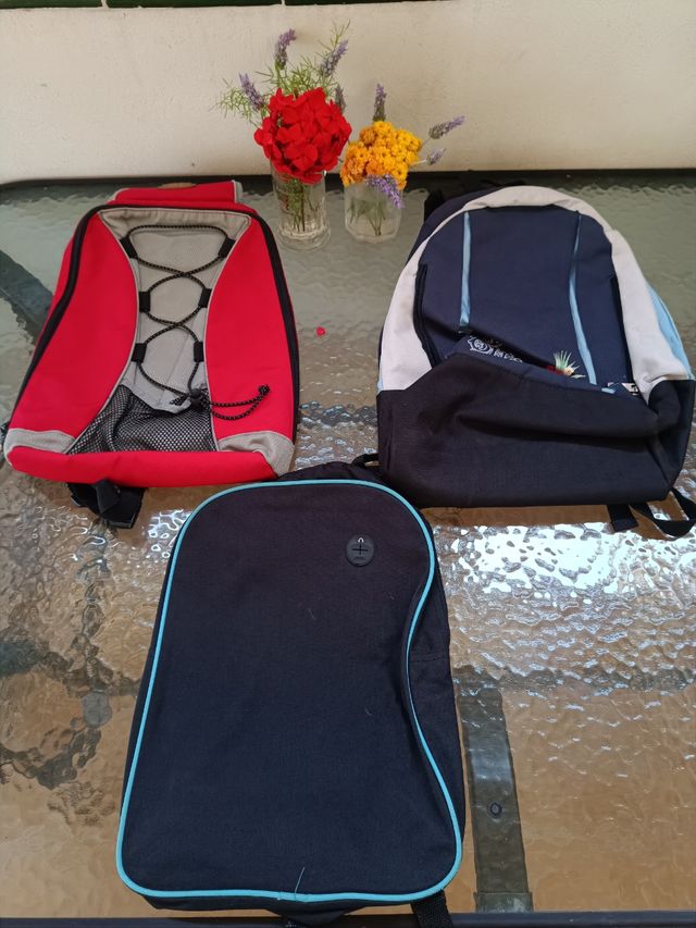 Lote de tres mochilas