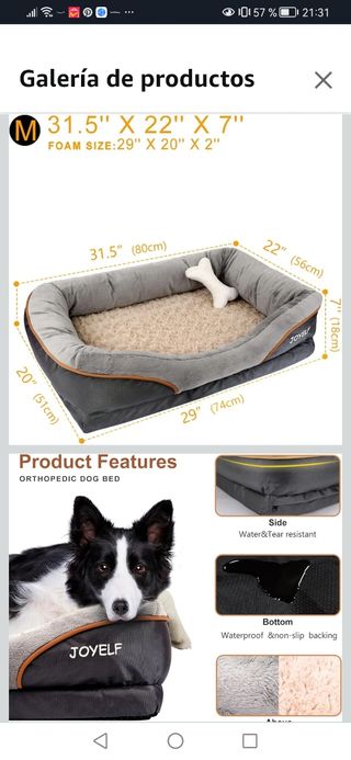Cama para perro mullida y cómoda medidas de largo