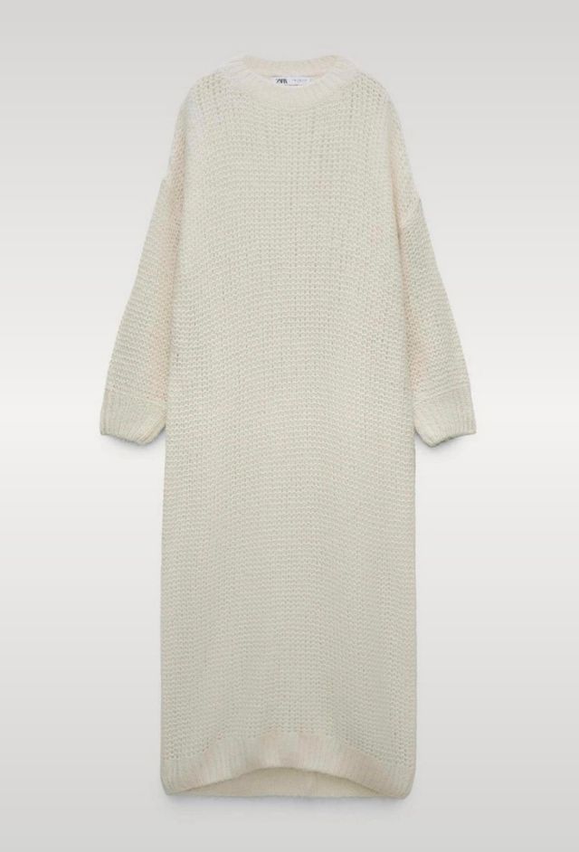 Abito beige in alpaca Zara