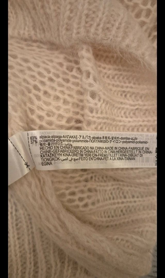 Abito beige in alpaca Zara