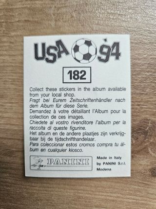 Cromo Thomas Strunz. Mundial USA
94. #182.Alemania