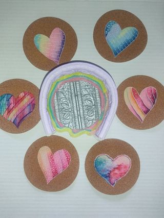 4Conjuntos diferentes Posa vasos +recipiente único