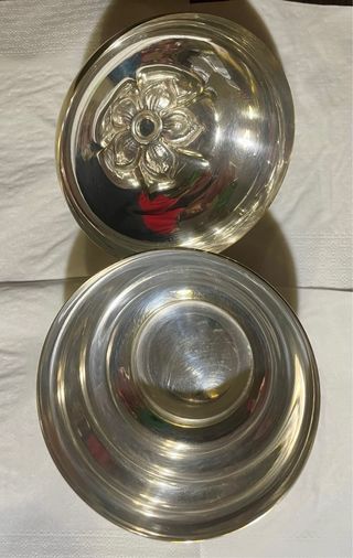 Azucarero metal forma pera vintage