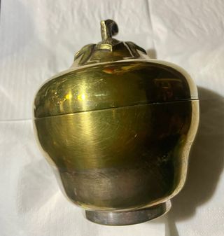 Azucarero metal forma pera vintage