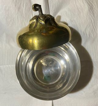 Azucarero metal forma pera vintage