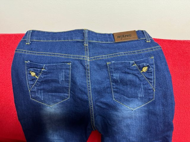 Pantalones XXL vaqueros azules con botones