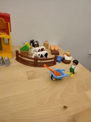 Playmobil granja portátil juguetes juguete muñeco