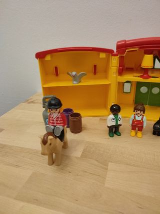 Playmobil granja portátil juguetes juguete muñeco