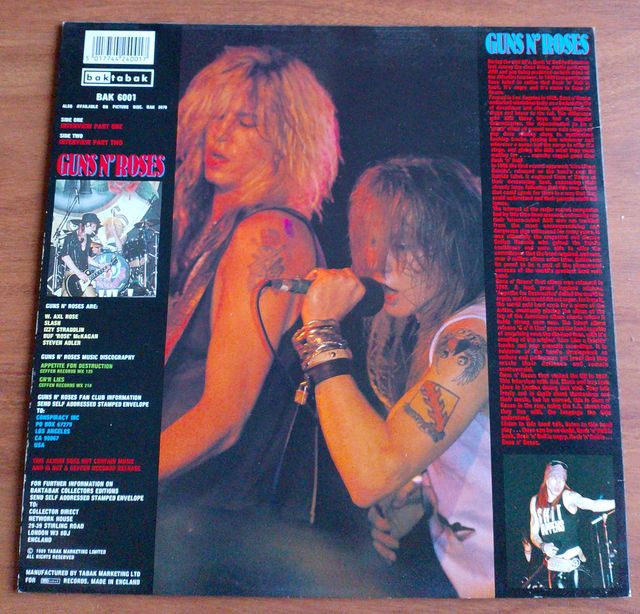 VINILO LP GUNS ́N ́ROSES APPETITE FOR CONVERSATION