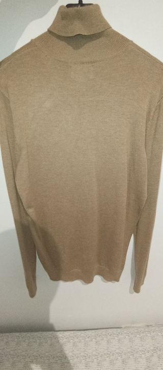 Jersey Cuello Alto Beige - Talla M