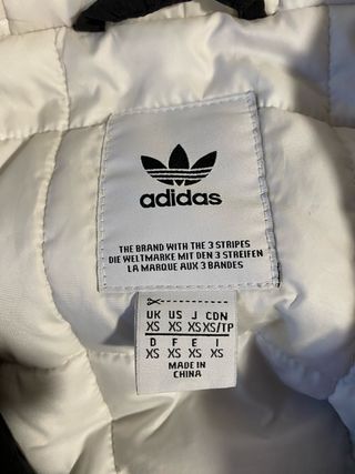 Cazadora Adidas  Blanco-Negro con capucha XS