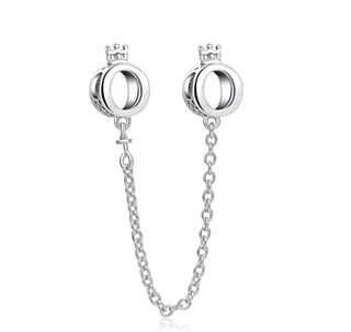 Cadena de Seguridad Corona pulsera Pandora Plata 