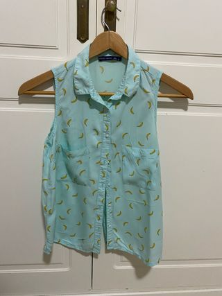Blusa Bershka turquesa talla S