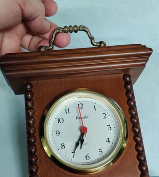 Sveglia vintage Royale in legno con suoneria