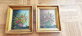 Cuadros pequeños pintados al oleo vintage