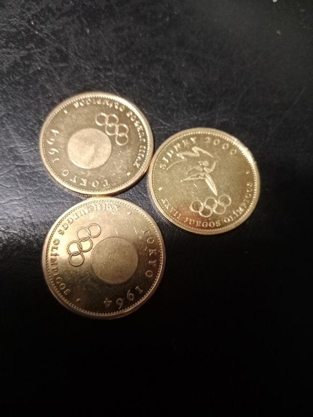 3 monedas juegos olímpicos 1964 (2) y 2000