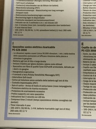 Spazzolino elettrico ProfiCare - 3 velocità