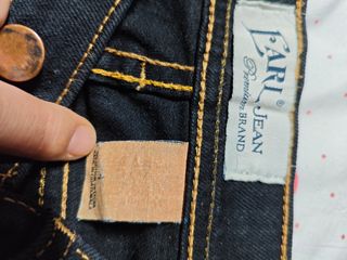 Vaqueros pantalón jeans costuras mostaza
