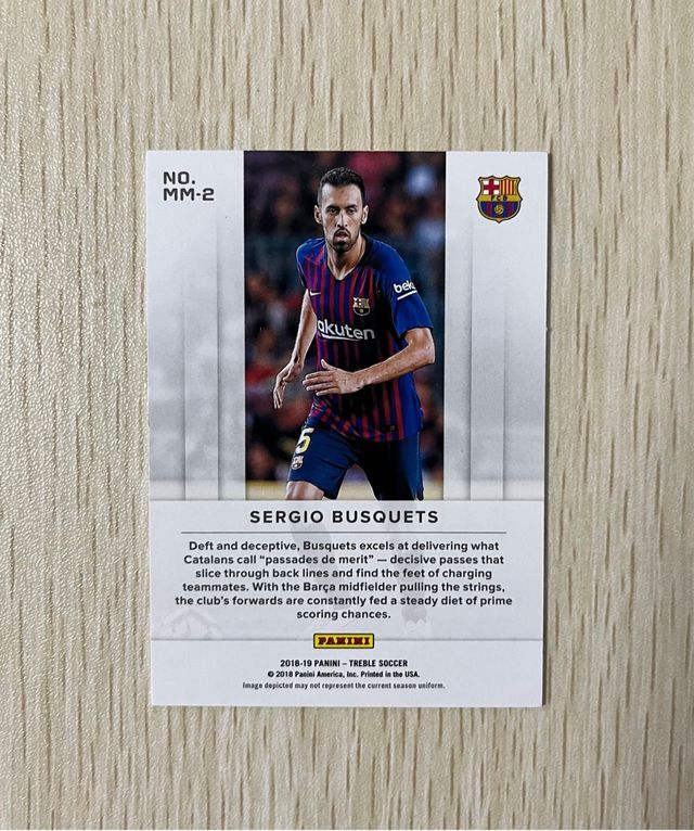 Sergio Busquets /49 Panini Treble 2018-19