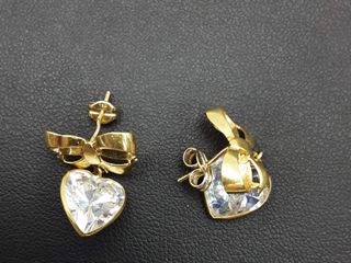 pendientes oro 18k con piedra