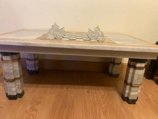 Mesa de ajedrez de mármol 100%