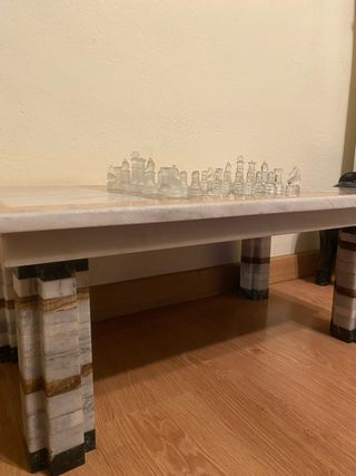 Mesa de ajedrez de mármol 100%