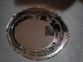 2 Cestini metallo argentato