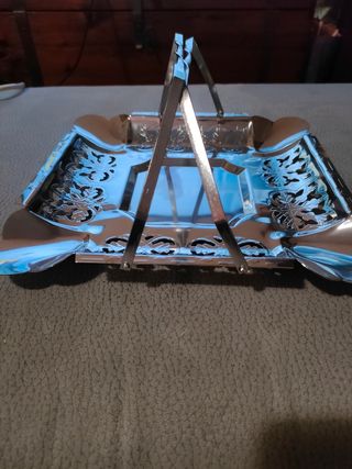 2 Cestini metallo argentato