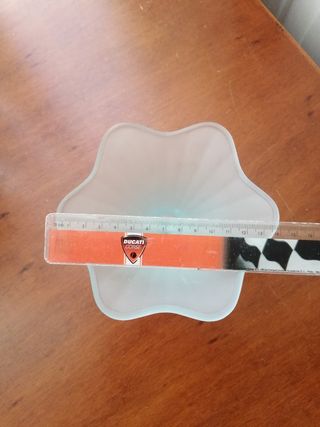 Portacandela in vetro satinato azzurro