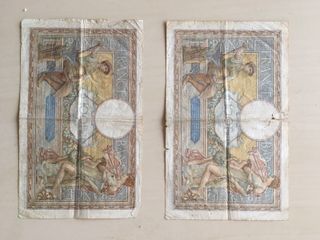 2 Banconote Da 100 Franchi Francesi Anni ‘30