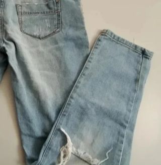 Salopette Jeans Strappata Blu Terranova taglia XXS
