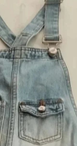 Salopette Jeans Strappata Blu Terranova taglia XXS