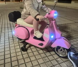Moto Vespa Infantil Rosa
