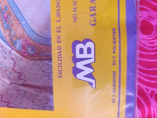 Juego sábanas 105cm - Algodón - Azul/Blanco