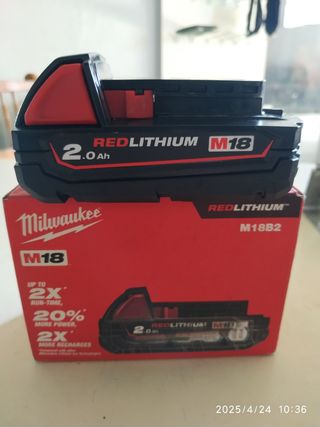 Batería Milwaukee M18 2.0Ah REDLITHIUM