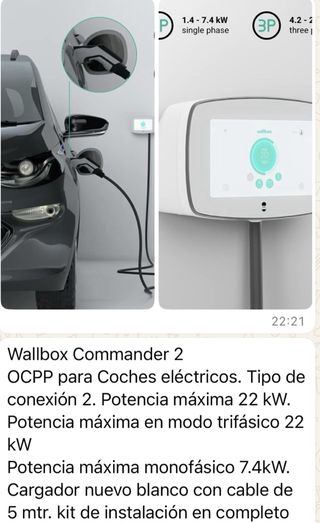 Cargador electrico para coches
