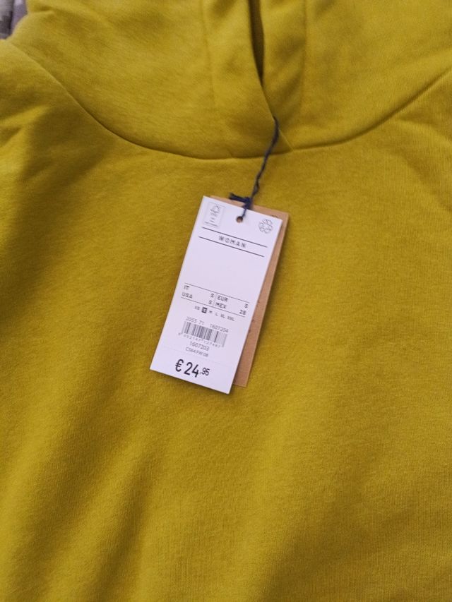 Felpa OVS senape tg S donna