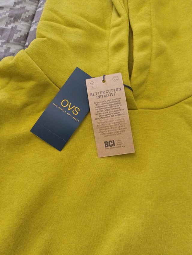 Felpa OVS senape tg S donna
