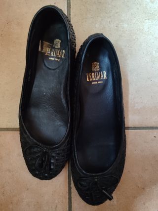 Manoletinas negras zerimar -talla 37