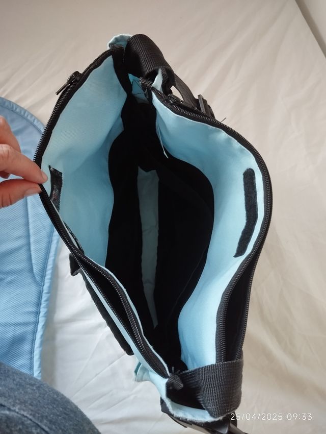 Bolso SkipHop bebé celeste y colchoneta