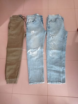 Vaqueros rotos talla 38 + Pantalones
