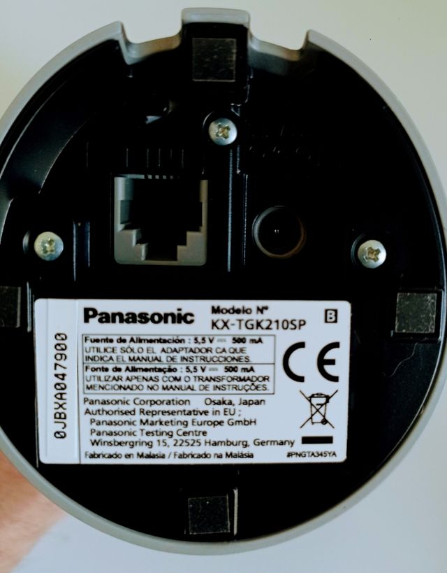 Teléfono inalámbrico Panasonic negro