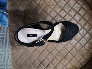 Sandalias plataforma Mango negras 40